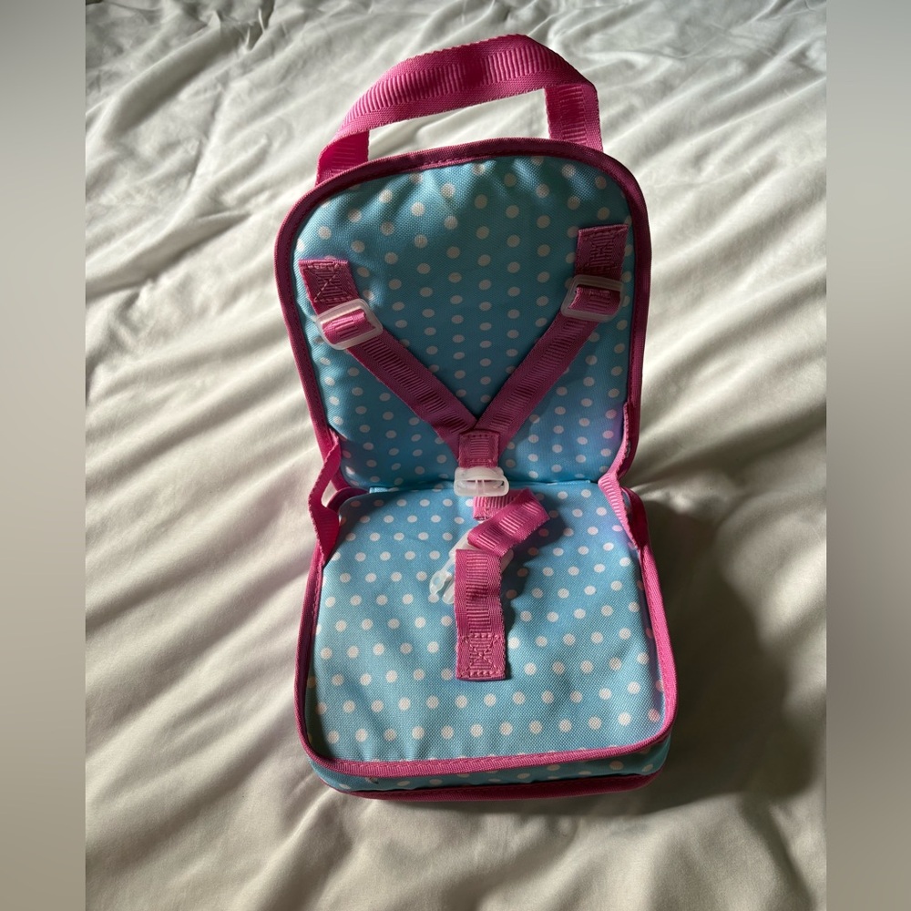 pottery barn kids doll seat for suitcases